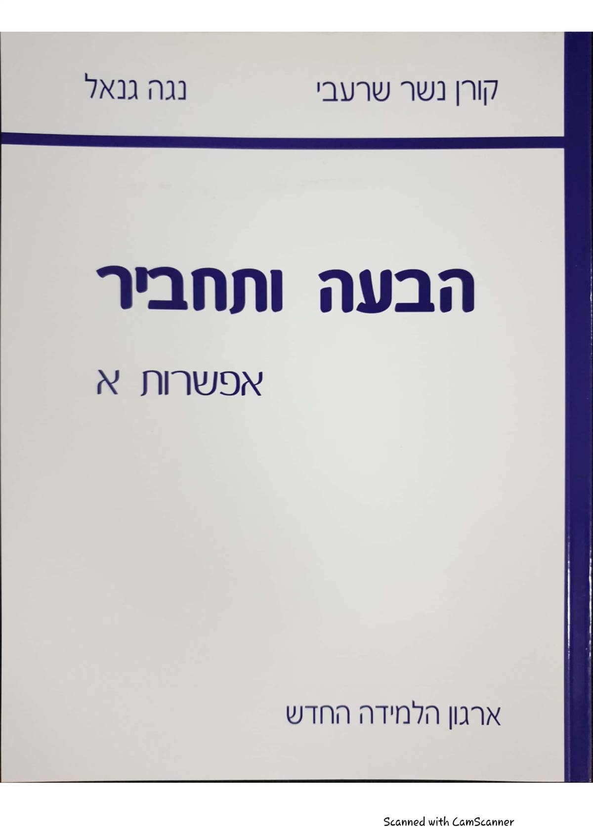 אפשרות א הבעה ותחביר