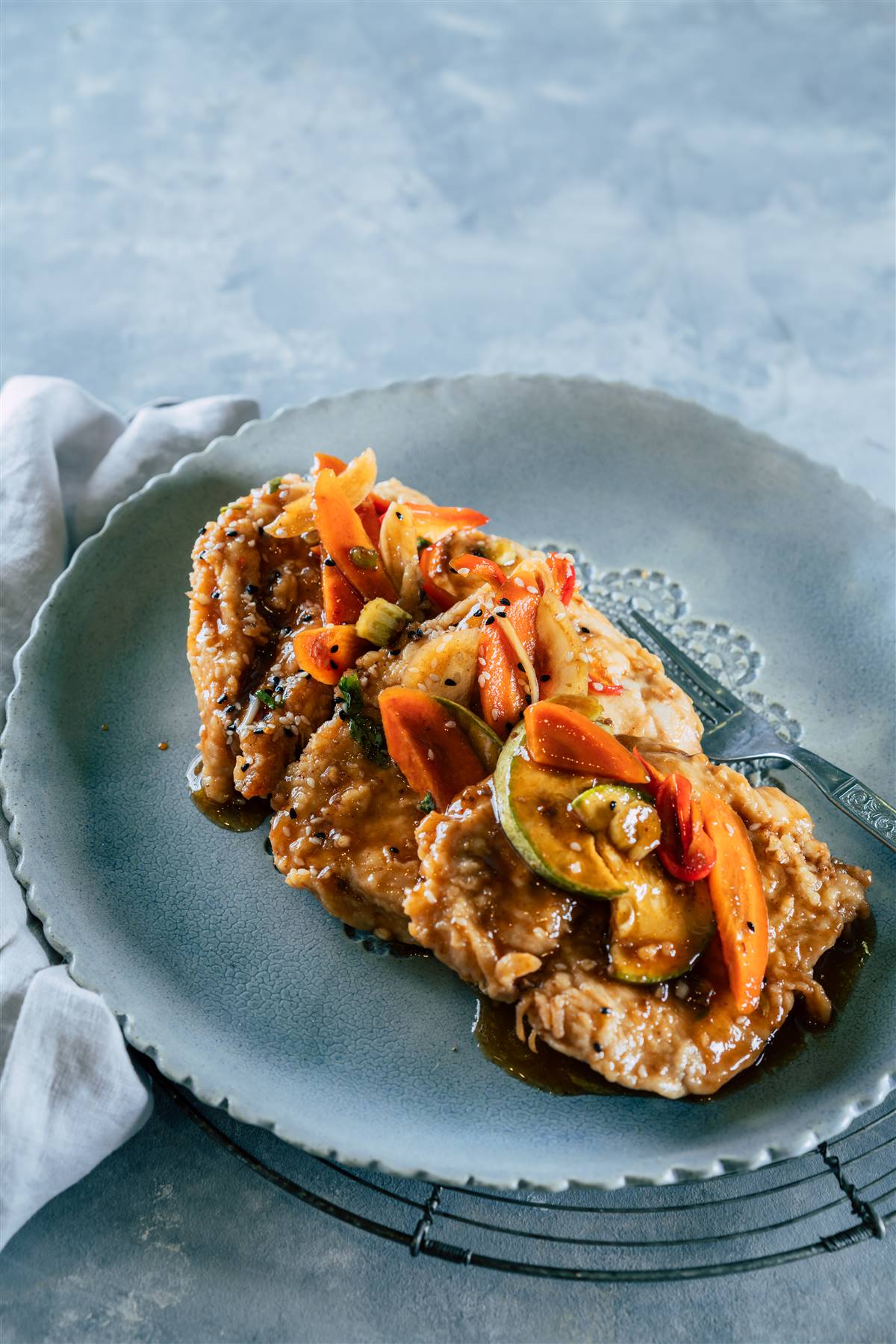 פיקטה חזה עוף בטעמי המזרח הרחוק