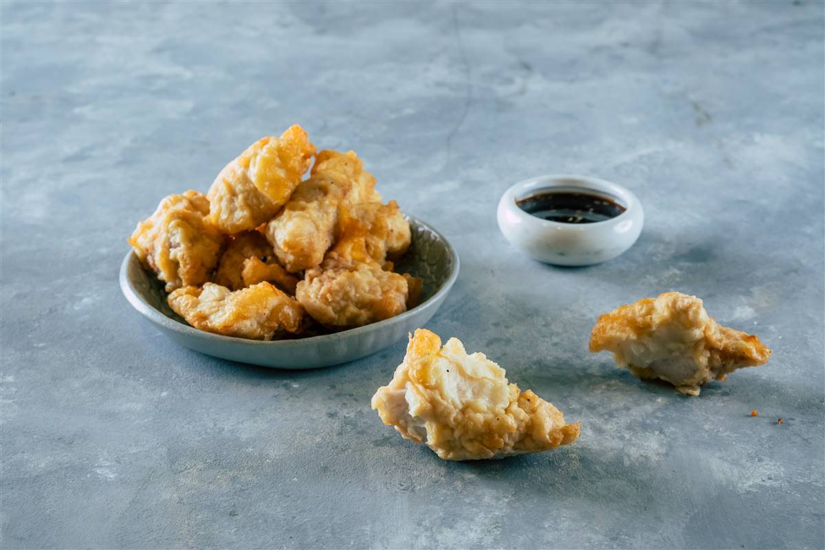 נתחוני חזה עוף בטמפורה