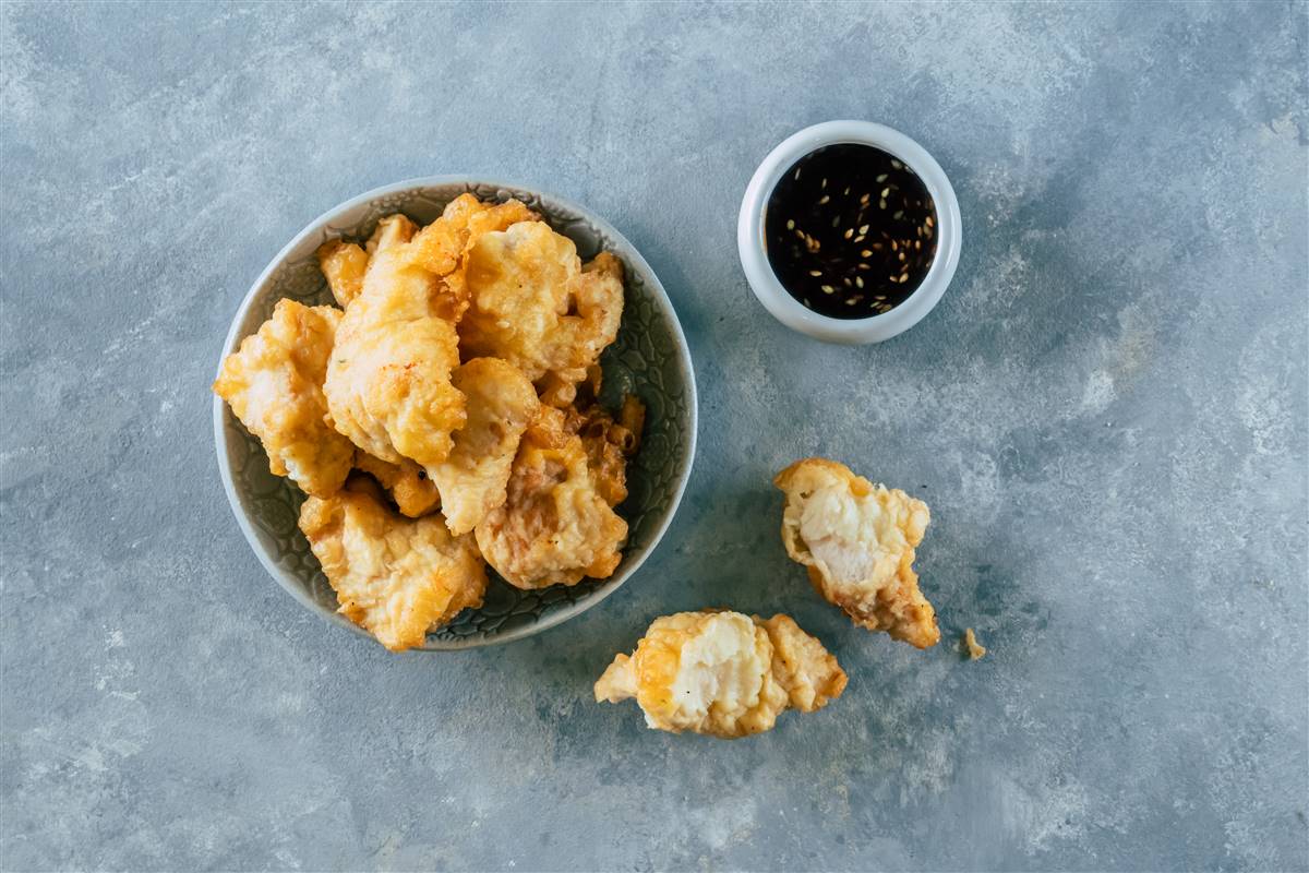 נתחוני חזה עוף בטמפורה