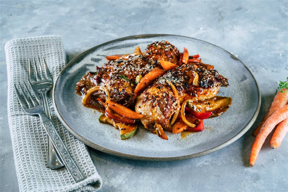 רבע עוף ברוטב סצ'ואן