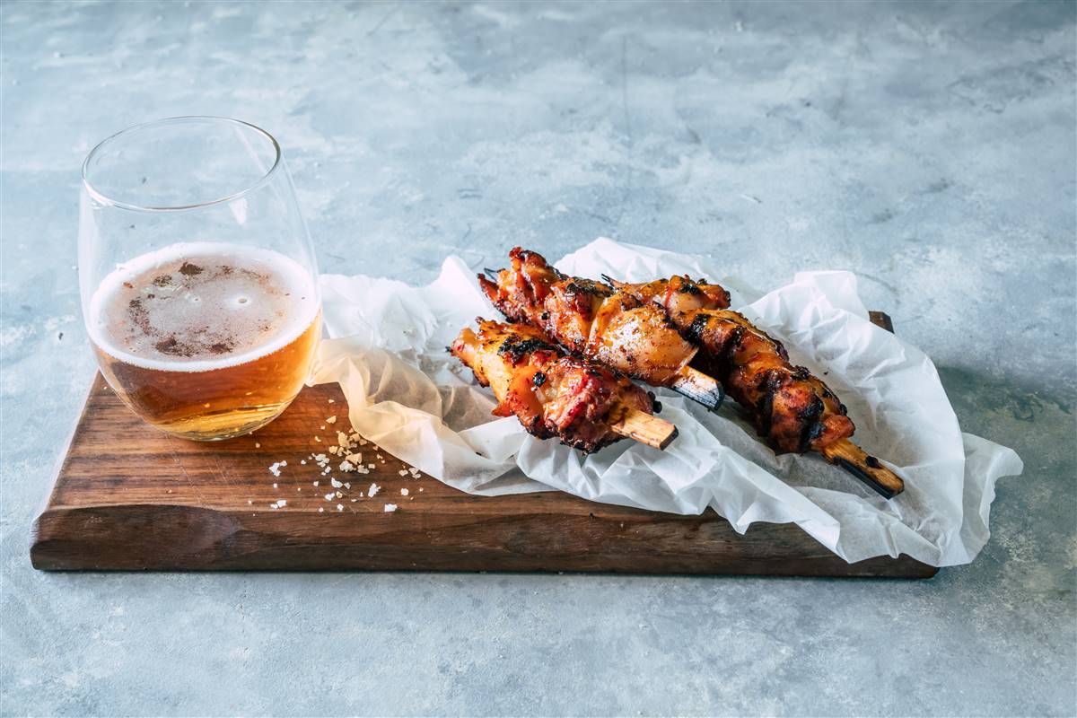 שיפוד פרגית על האש