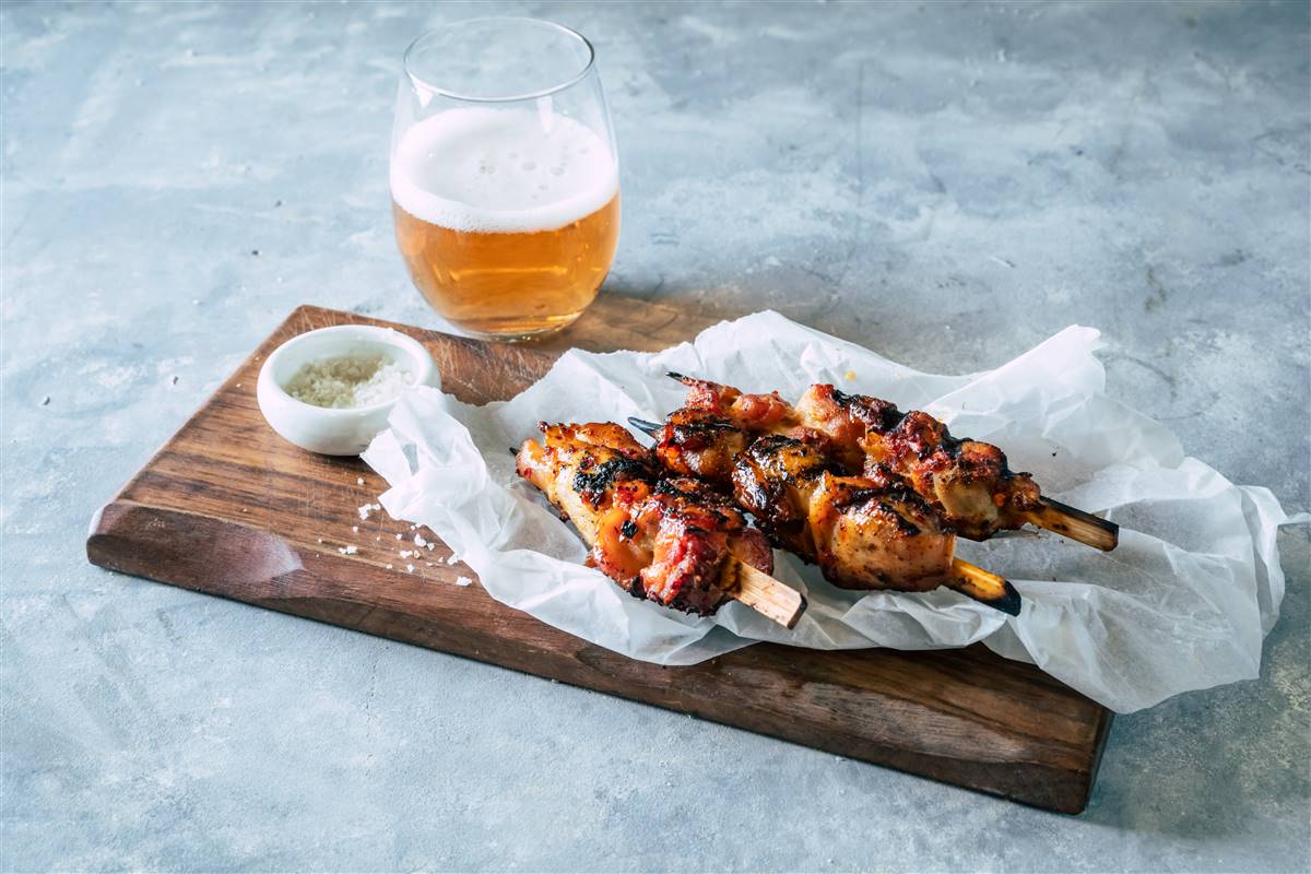 שיפוד פרגית על האש