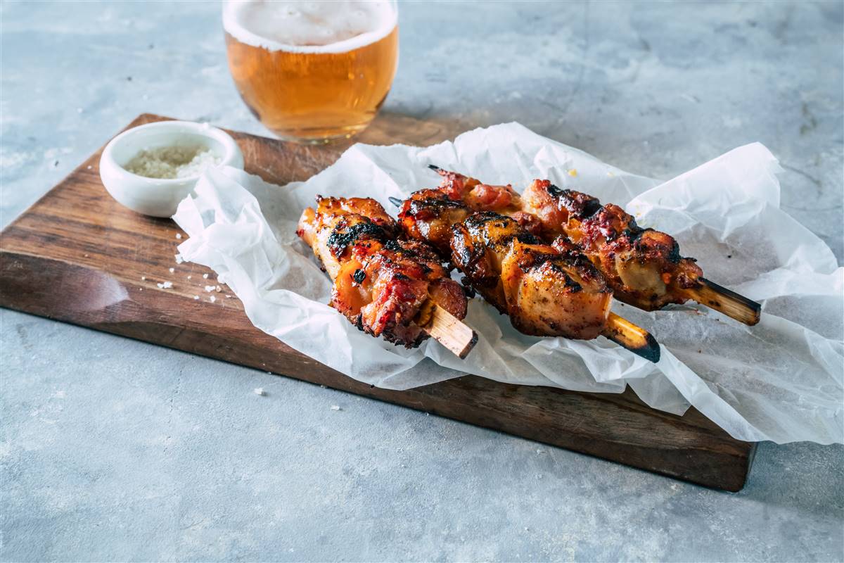 שיפוד פרגית על האש