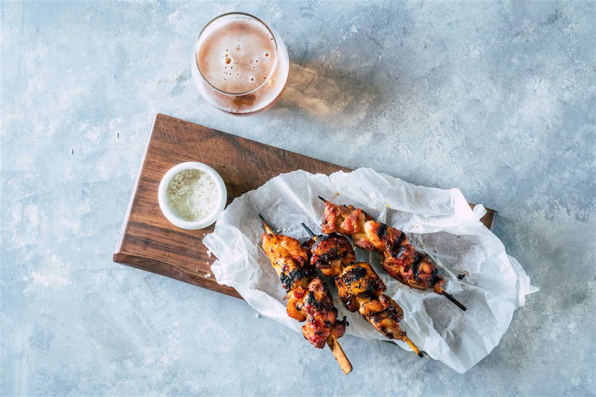 שיפוד פרגית על האש