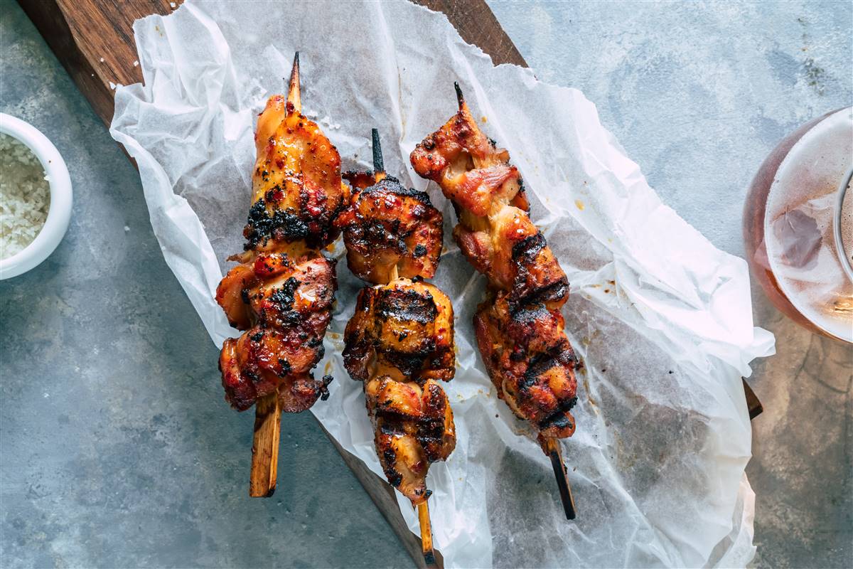 שיפוד פרגית על האש