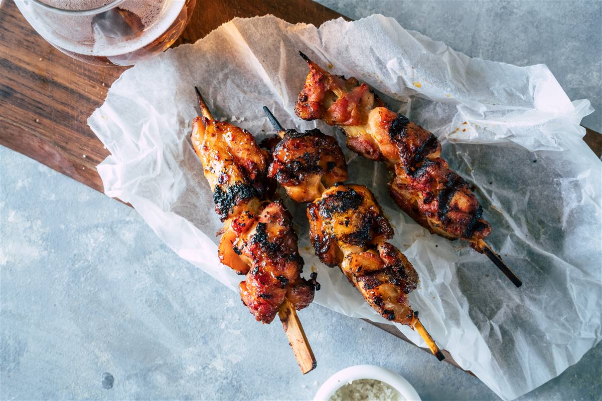 שיפוד פרגית על האש