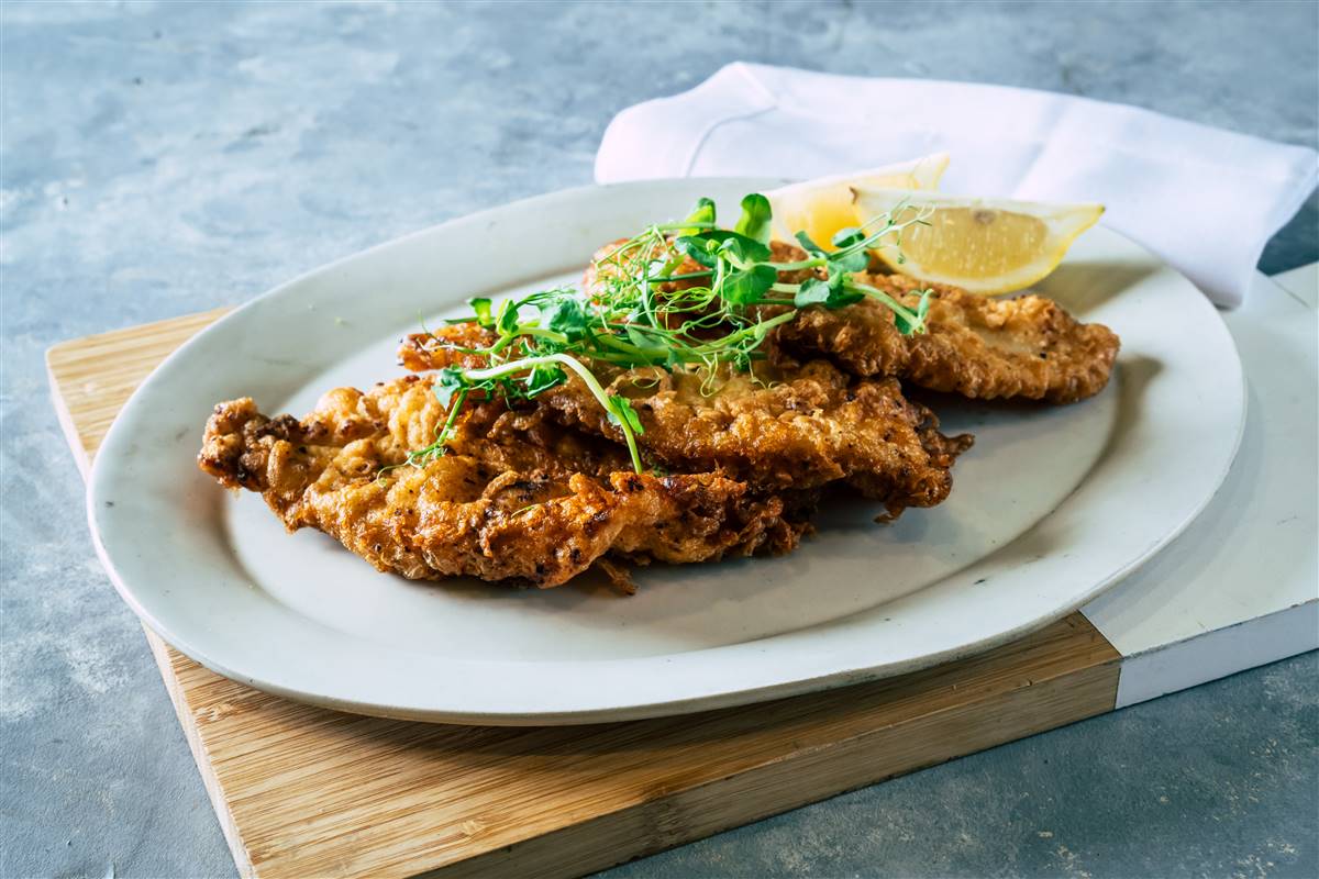 פילה אמנון מטוגן בציפוי קריספי