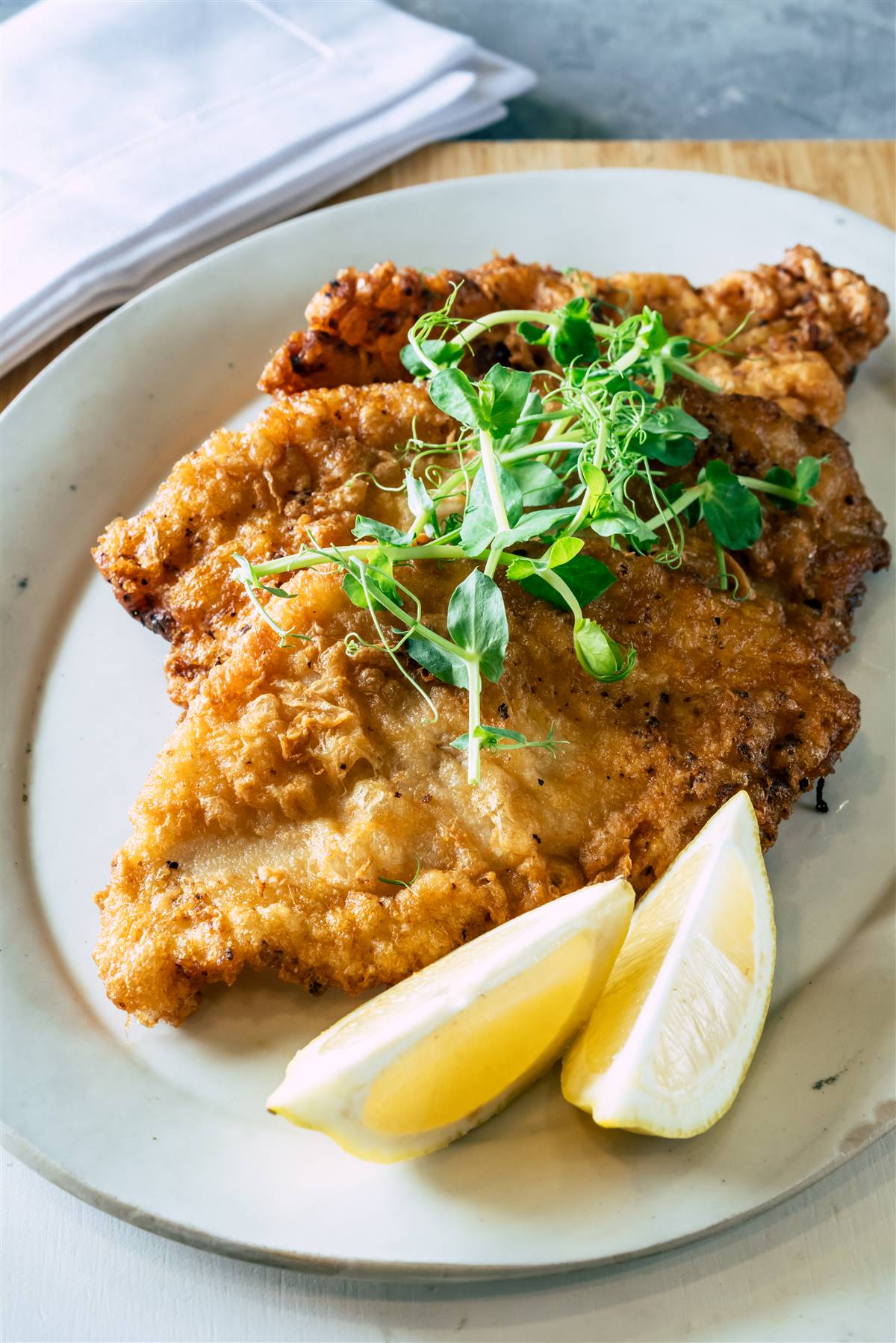 פילה אמנון מטוגן בציפוי קריספי