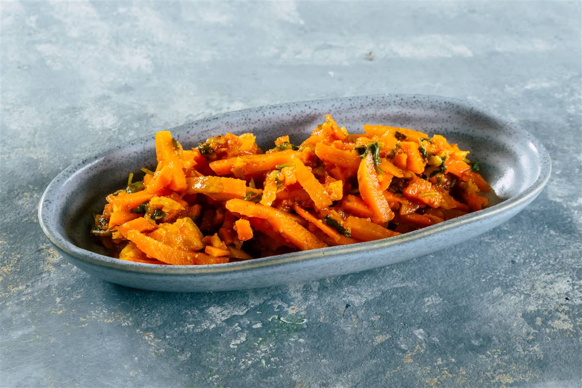 Carrots in freshly squeezed lemon juice
