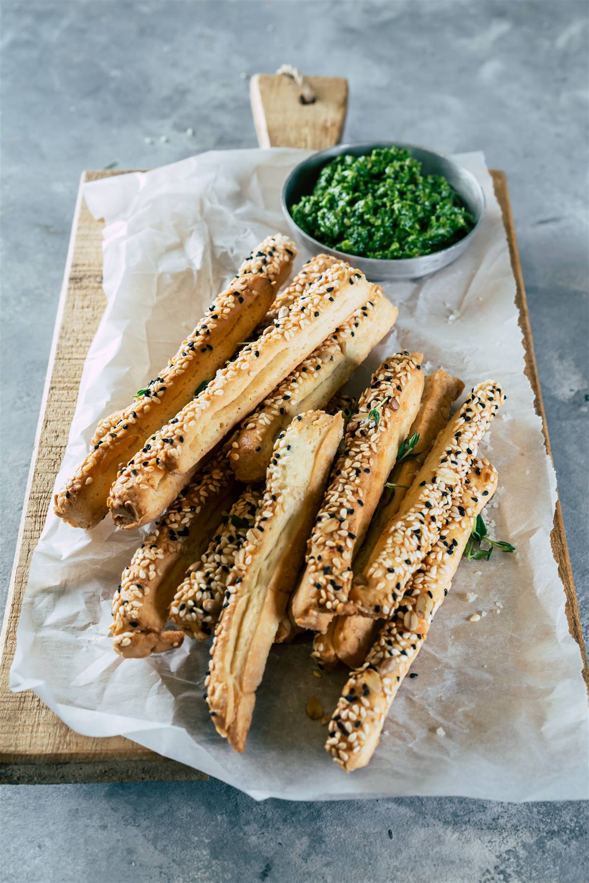 מקלות בייגל מלוח וקצח