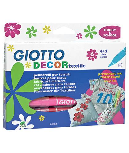 טוש גיאוטו לצביעה על בד סט 6