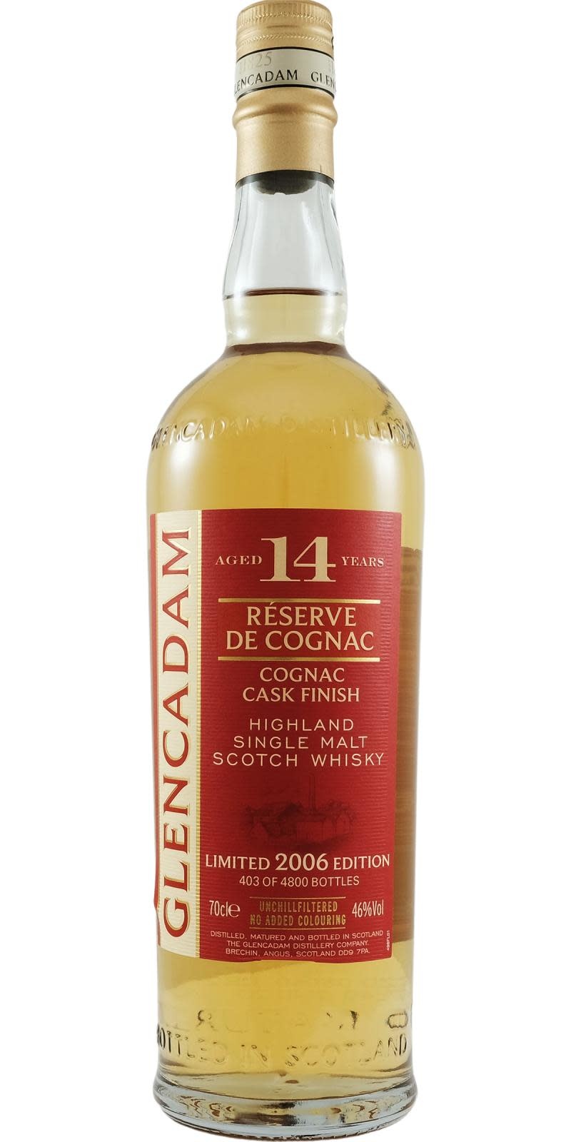 Glencadam 14 Year Old 2006 Réserve de Cognac