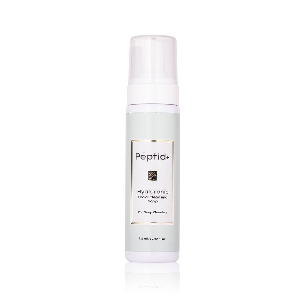 סבון פנים חומצה הילאורונית לאישה פפטיד- Peptid+ Hyaluronic Facial Cleansing Soap