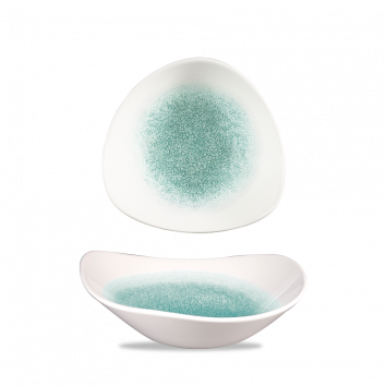 קערה משולשת RAKU 23.5 ס"מ טורקיז 