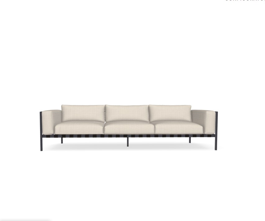 NATAL ALU 3-Seater Sofa