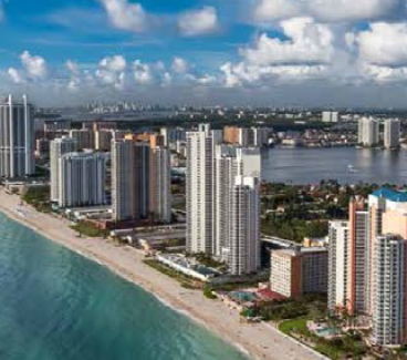 Residential buildings in Miami