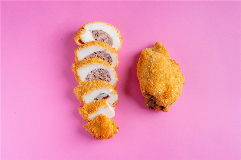 Breaded Meat Stuffed Chicken Breast