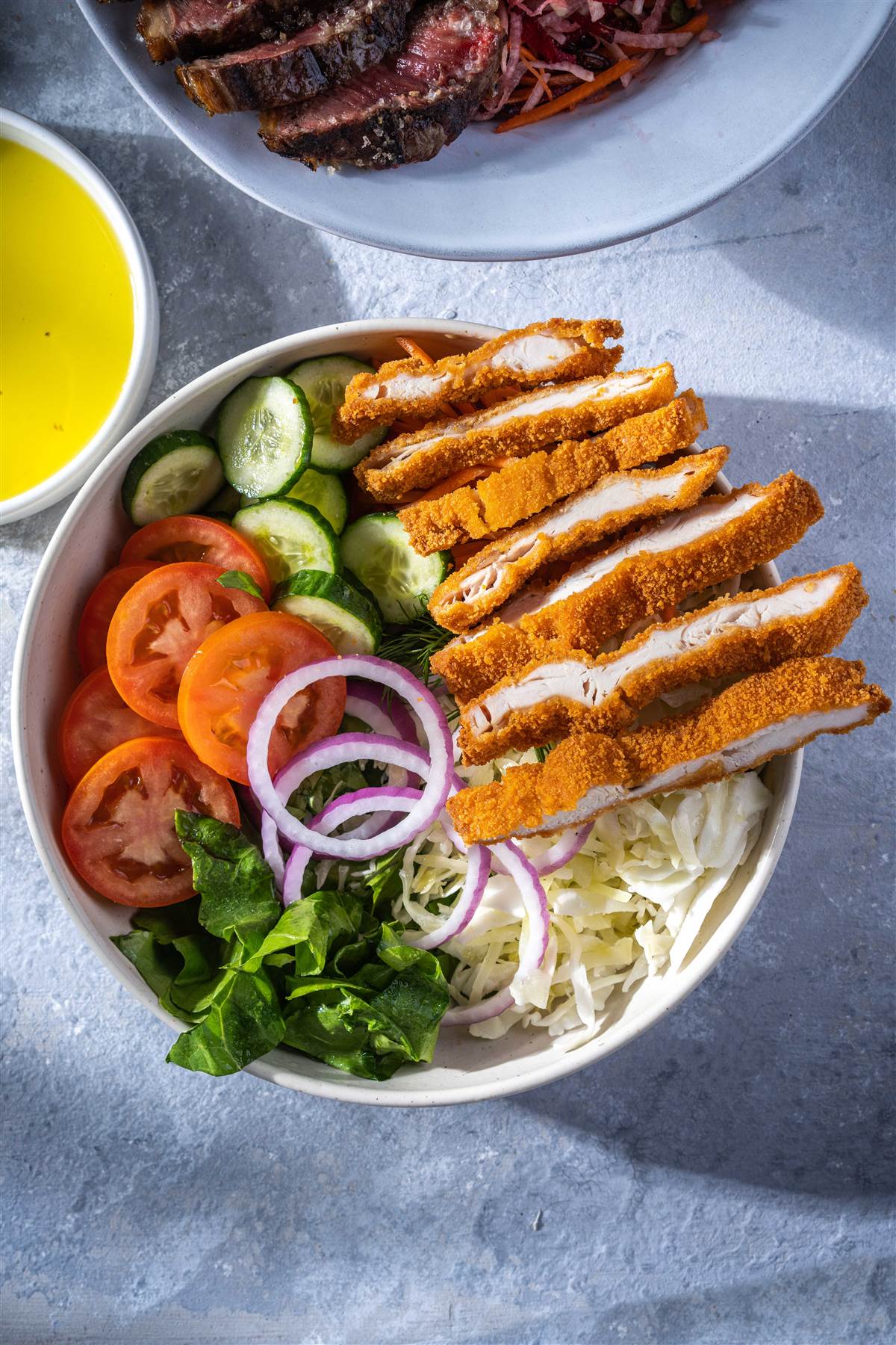 סלט שניצל פנקו