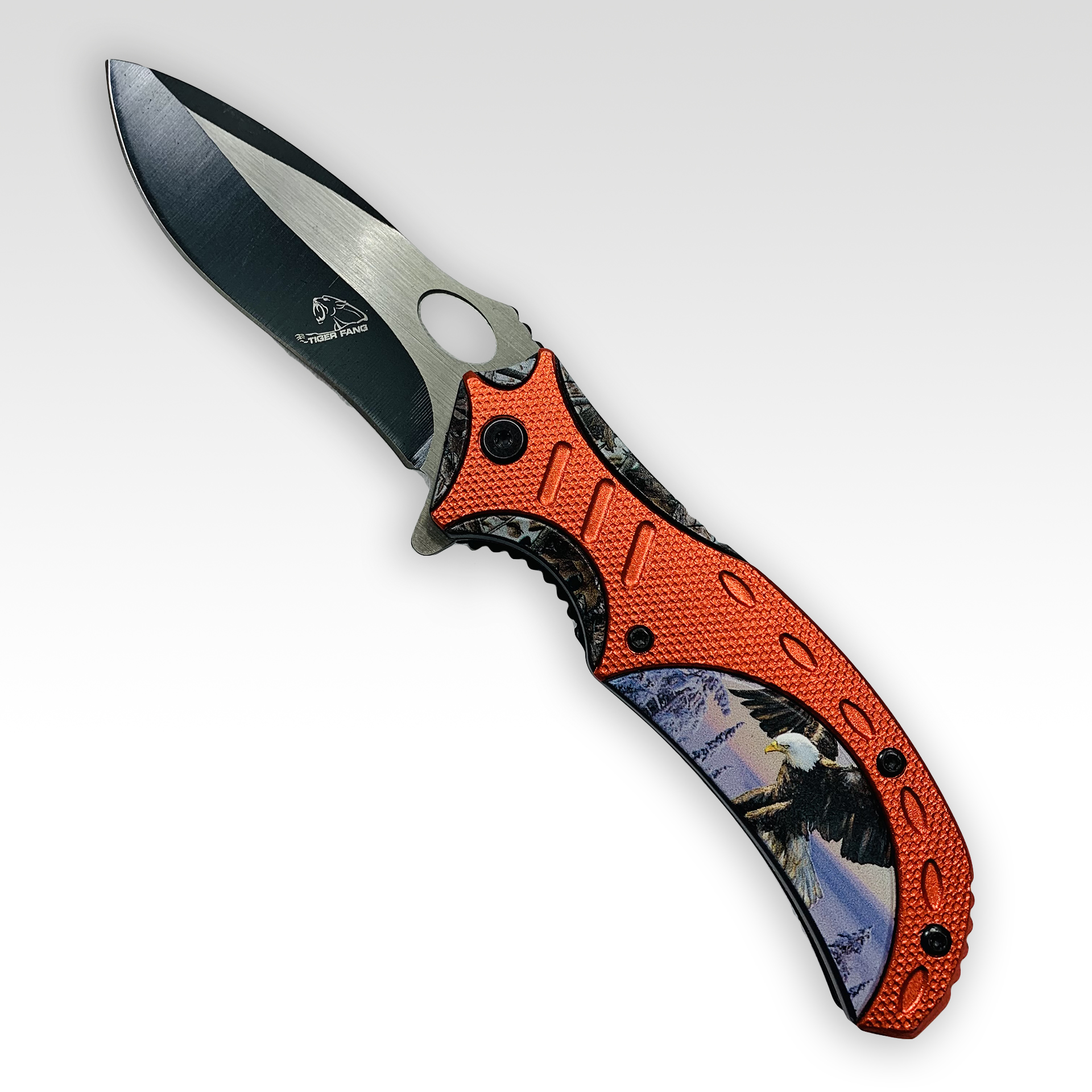 Tiger Fang Spring-Assist Tactical Folding Knife Eagle Design