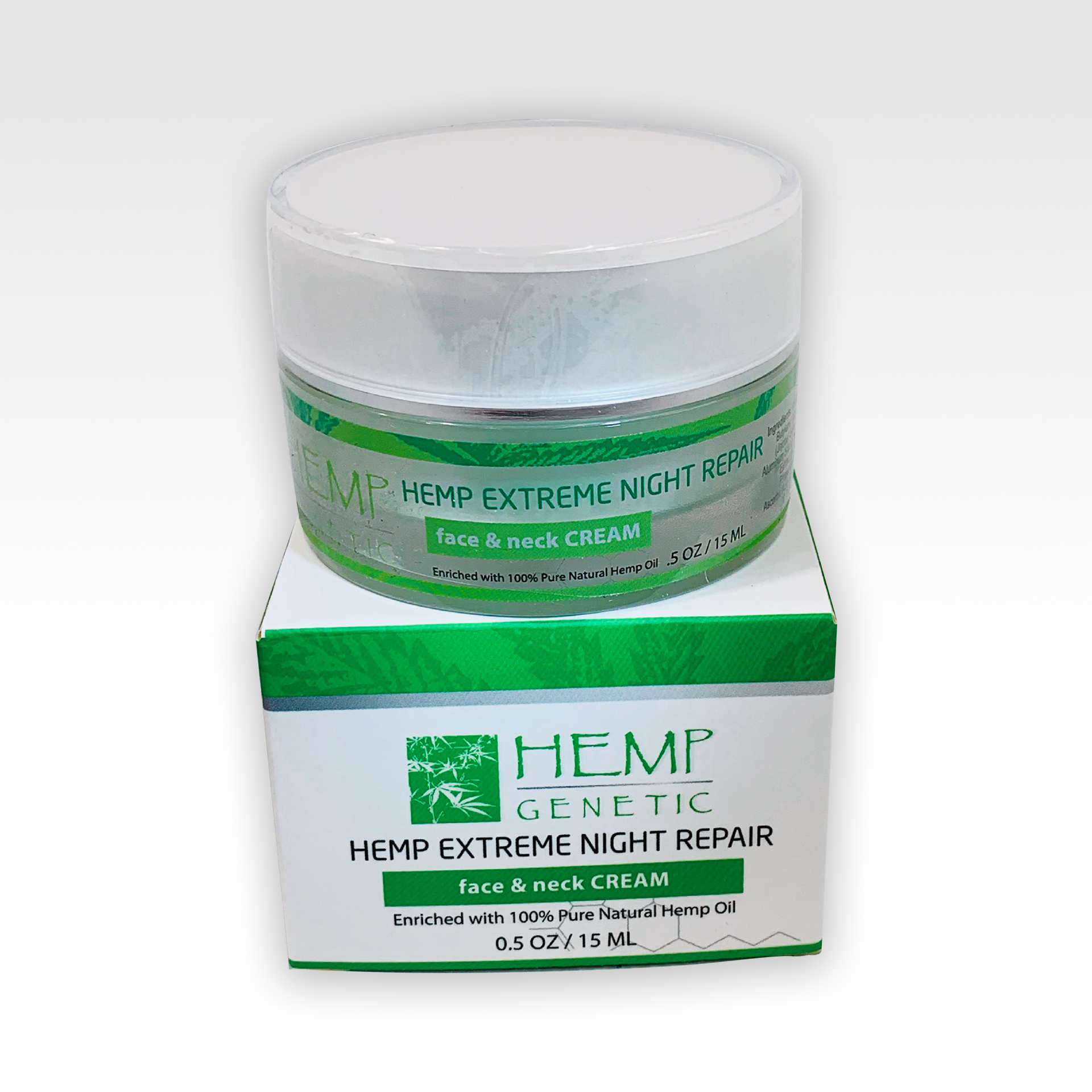 HEMP GENETIC HEMP EXTREME NIGHT REPAIR Face & Neck CREAM 0.5 OZ / 15 ML