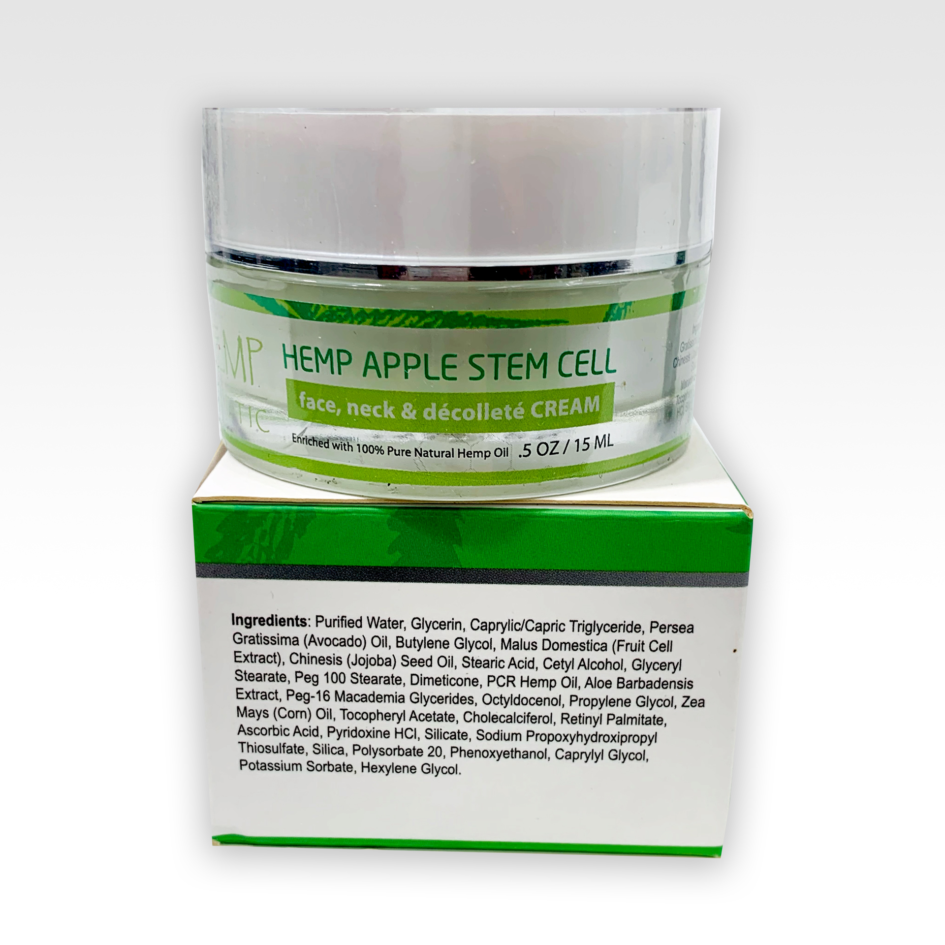 HEMP GENETIC HEMP APPLE STEM CELL face, neck & décolleté cream 0.5 OZ / 15 ML