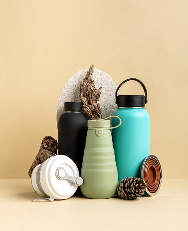 Bottles and cups