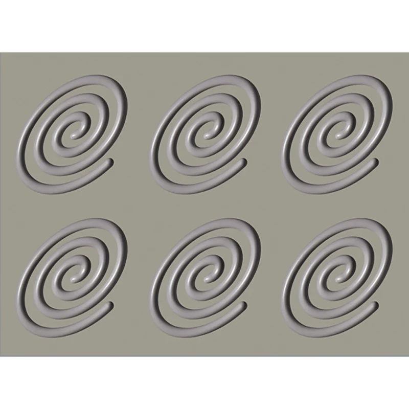 תבנית סיליקון לקישוט Oval spiral