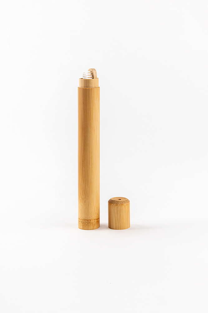 Bamboo toothbrush case