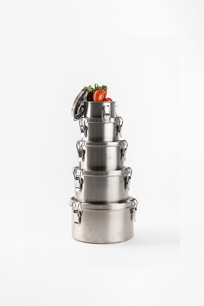 Premium 5-Piece Stainless Steel Food Storage Containers