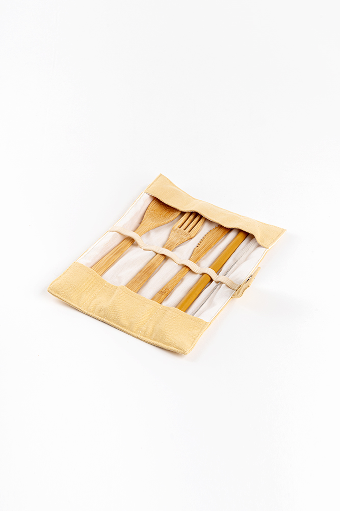 Bamboo cutlery set