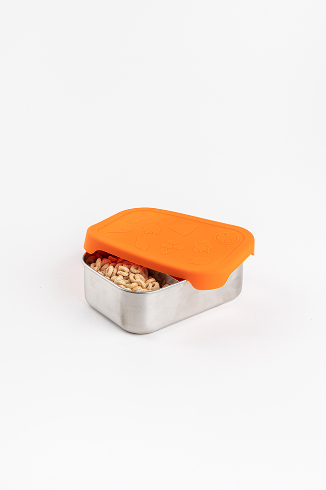 800ml Small stainless steel lunch box with silicone lid