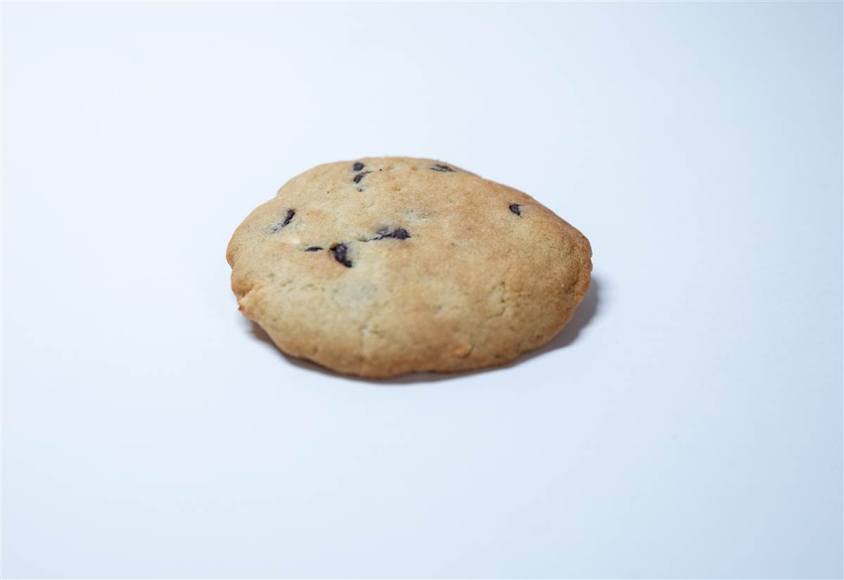 individual chocolate chip cookie