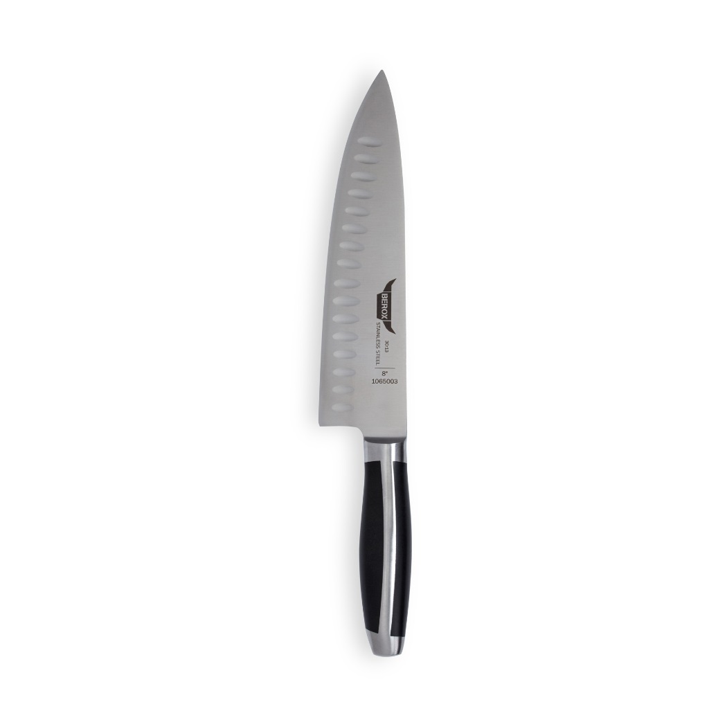 סכין שף מחוזקת חריצים 21 ס"מ | BEROX