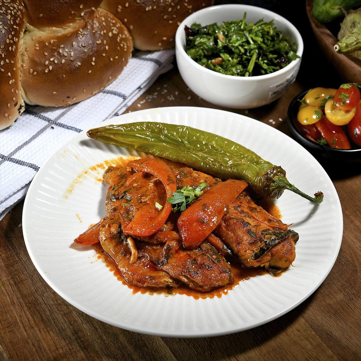 מושט בירקות פיקנטי ועשבי תיבול