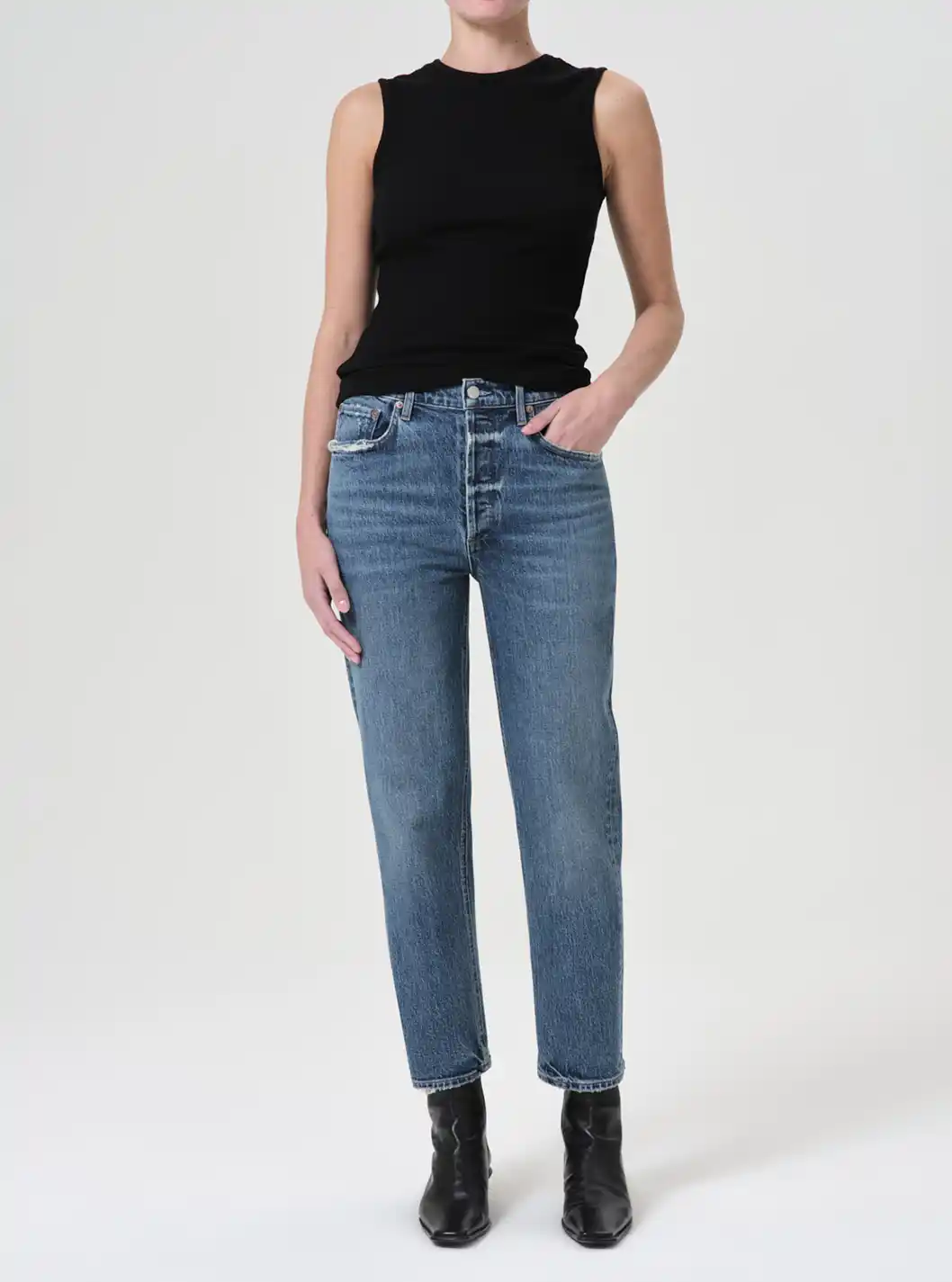 RILEY CROP HIGH RISE STRAIGHT