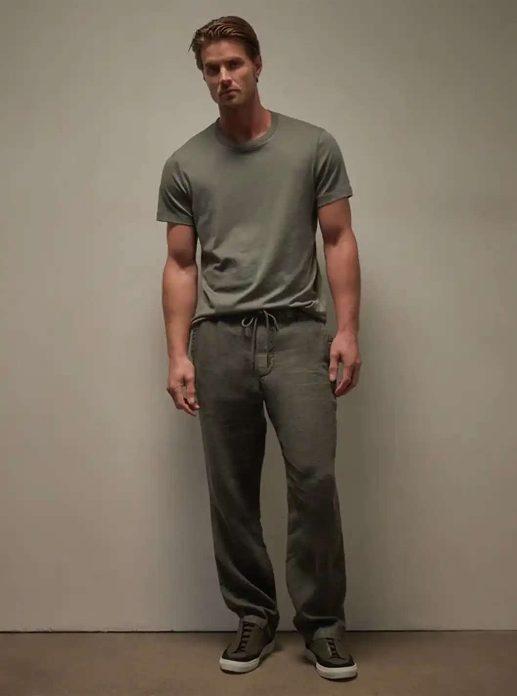 RELXED FIT LINEN PANT