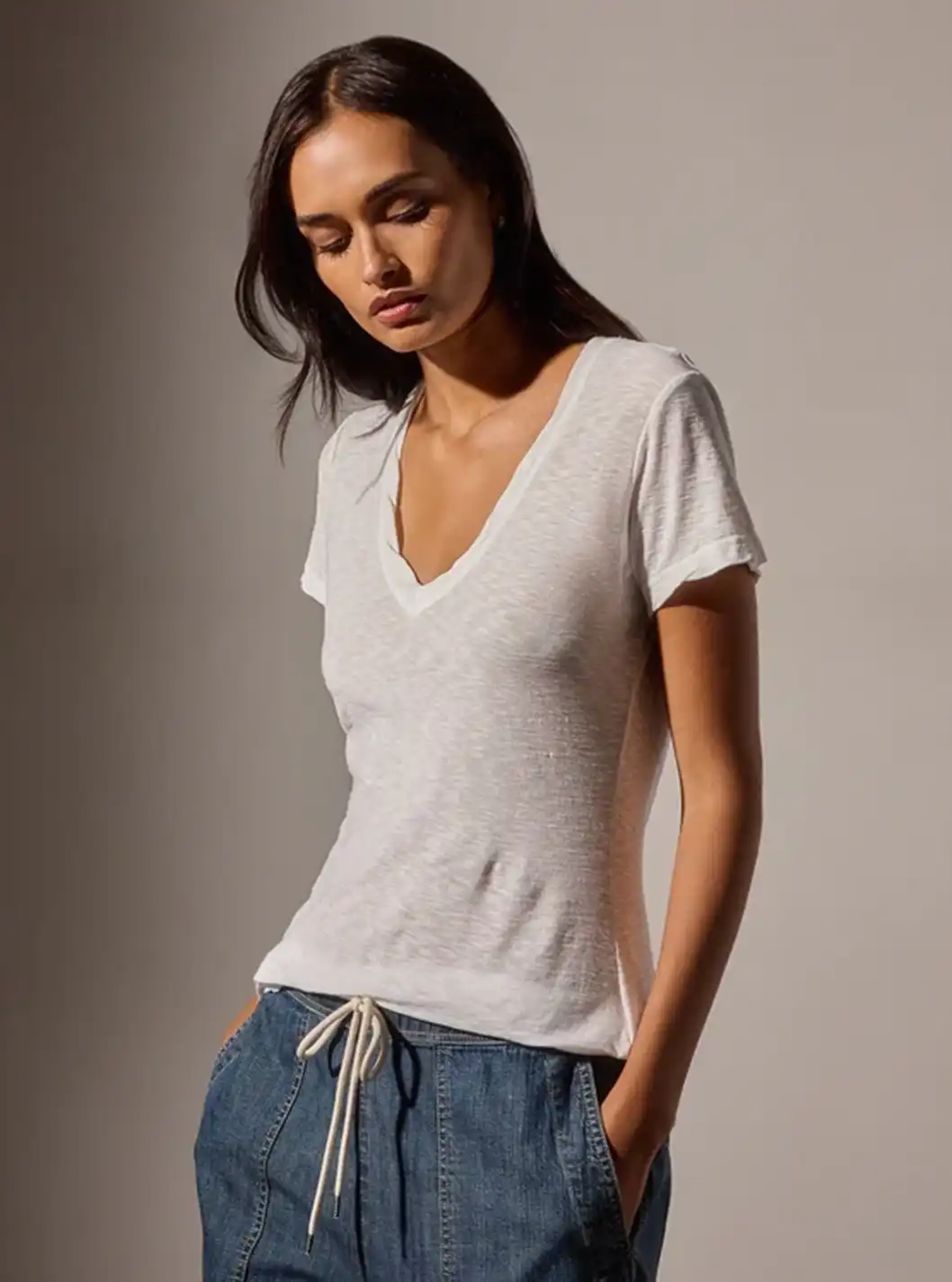 CASUAL TEE W/ REVERSE BINDING