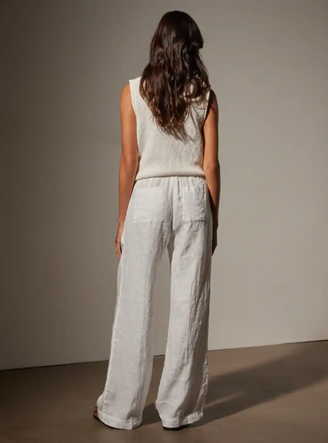 WIDE LEG RELAXED LINEN PANT