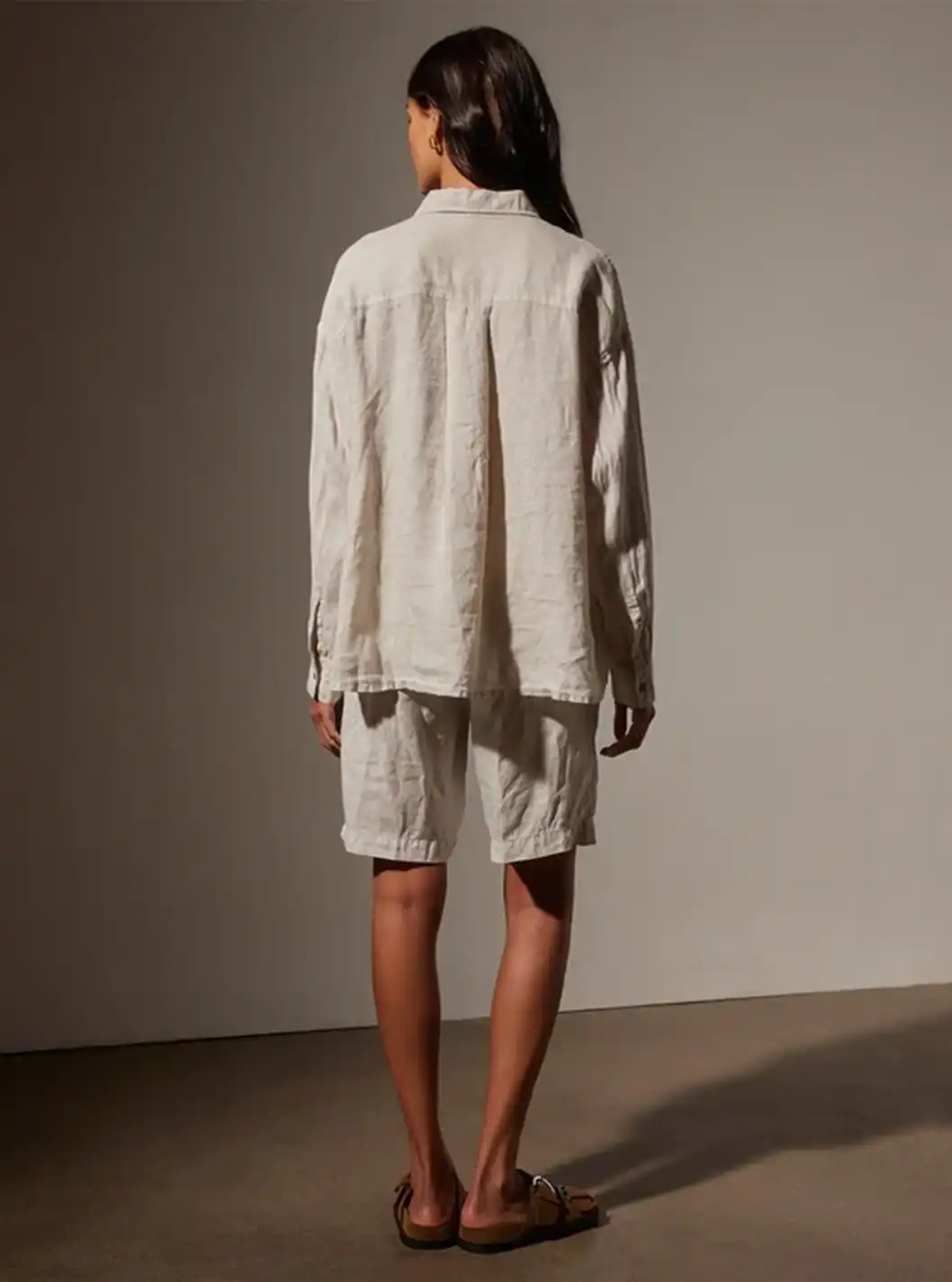 GARMENT DYED LINEN SHIRT