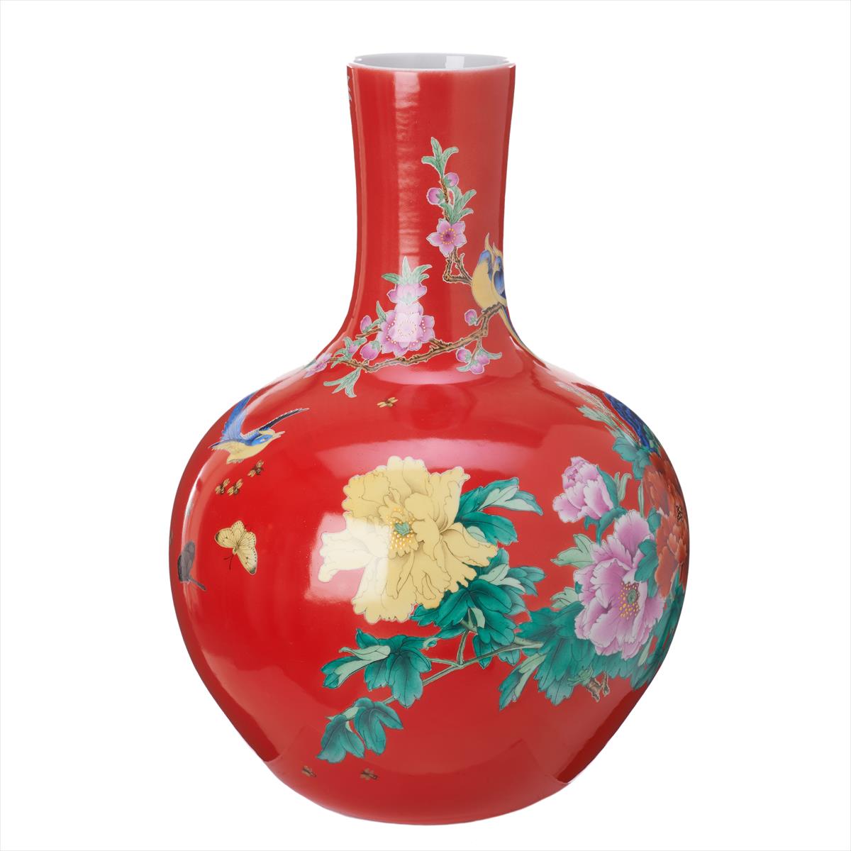 Ball body vase red