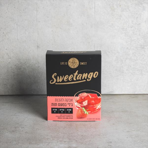 אבקה להכנת ג'לי בטעם תות ללא סוכר Sweetango סוויטנגו