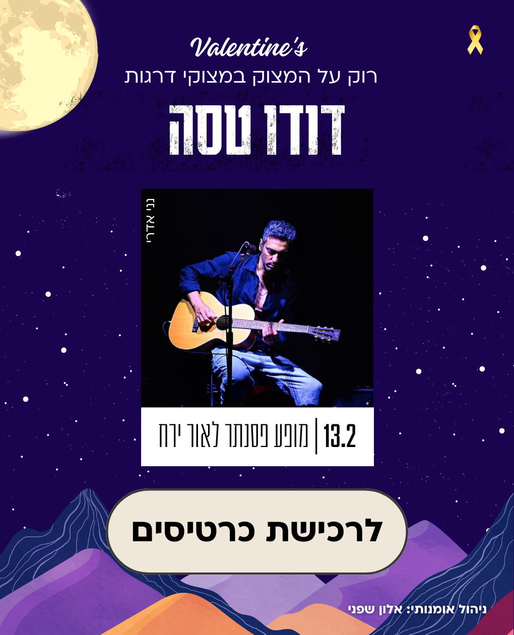 כרטיסים- דודו טסה 14.2.25 Valentine's day