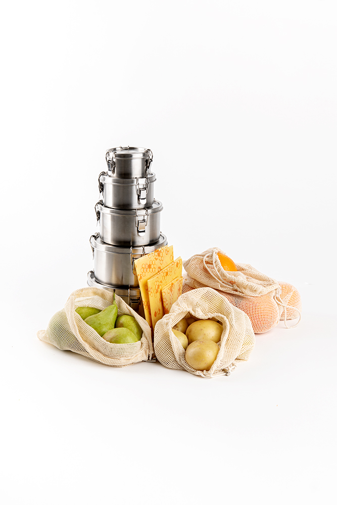 Reusable food storage sets
