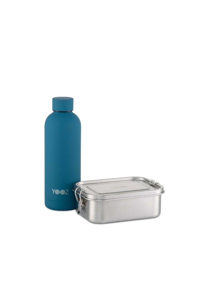 Kindergarten set - 500ml water bottle and 800ml food container