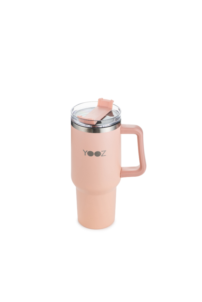Thermal Travel Tumbler with Handle and Straw Lid