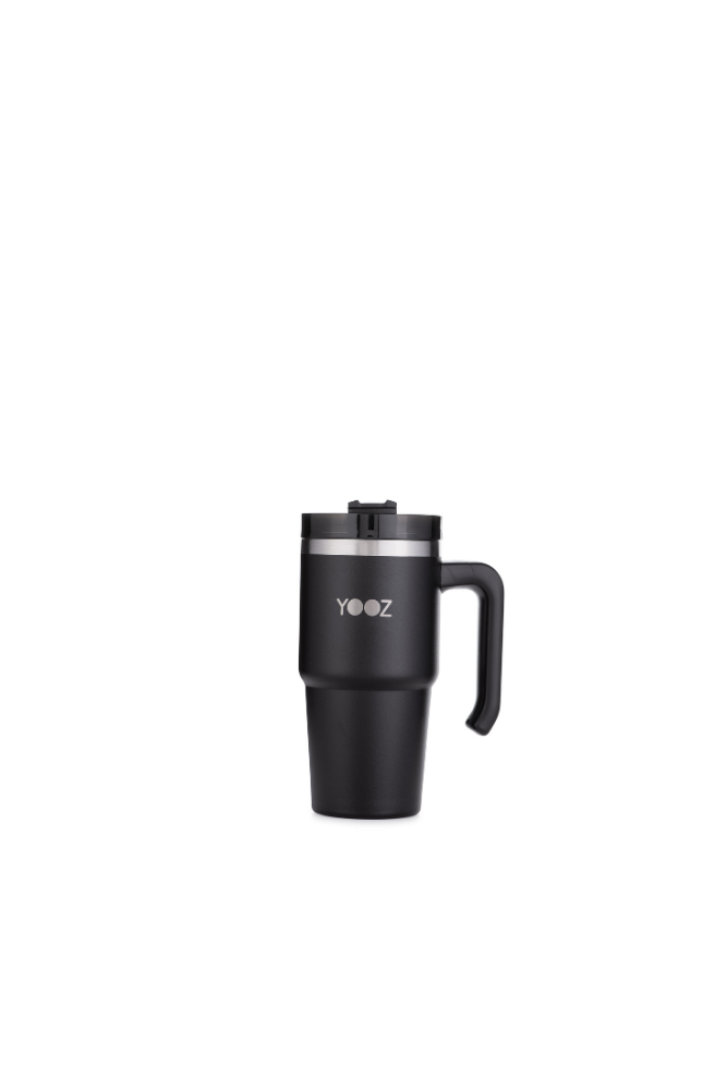 Thermal Travel Tumbler with Handle and Straw Lid
