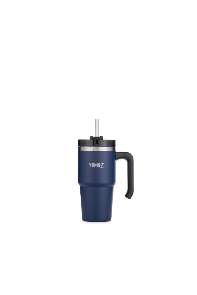 Thermal Travel Tumbler with Handle and Straw Lid
