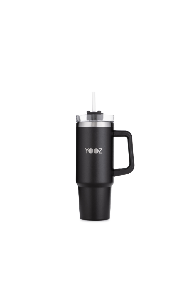 Thermal Travel Tumbler with Handle and Straw Lid