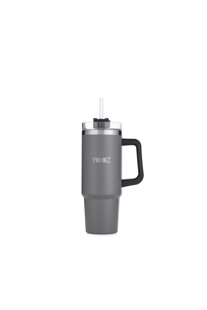 Thermal Travel Tumbler with Handle and Straw Lid